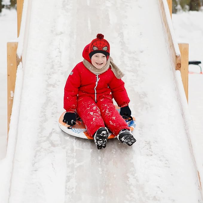Marvel Spider-Man Kid’s Winter Hat and Snow Gloves for Boys and Toddlers, 2 Pc. Set, Pom-Pom Beanie with Warm Mittens