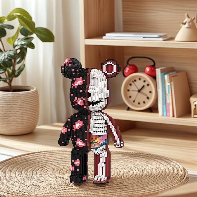 Bear Micro Mini Building Block Sets for Adults, No Compatible with Lego, 5800PCS Building Toys for Home & Office Decor, MOC 3D Creative Model Gifts for Christmas