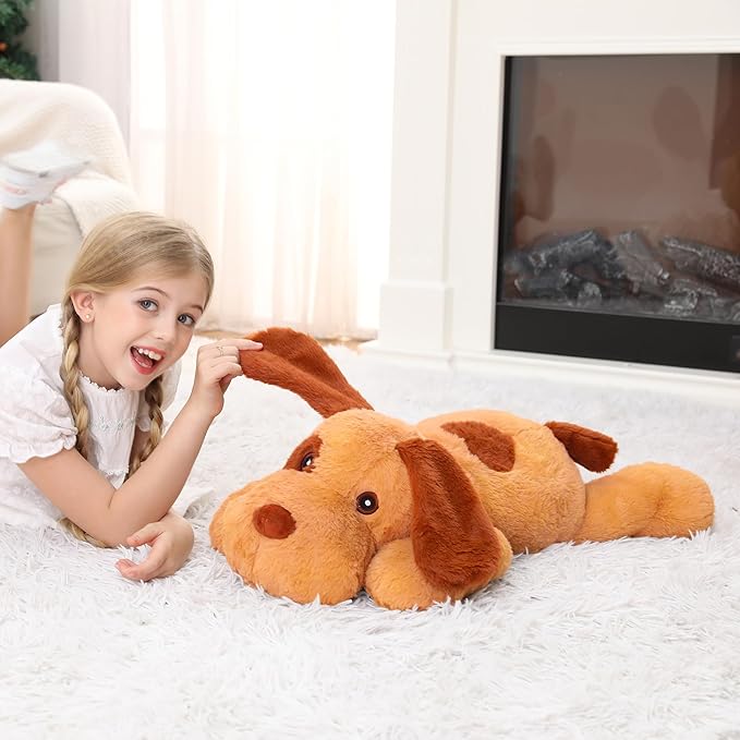 5lbs 24 Inch Dog Weighted Stuffed Animals, Weighted Dog Plush, Weighted Stuffed Animal Plushies Pillows Gifts for Adults, Women, Men, Boys, Girls and Kids
