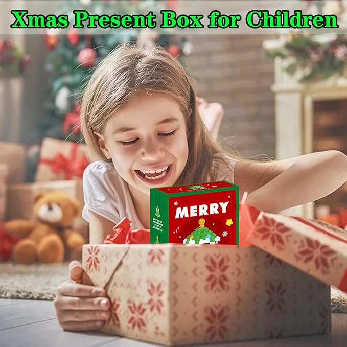 Christmas Tree Building Blocks Set Compatible with Lego Advent Calendar 2025 Stacking New Toys Holiday Present Box New Year Xmas Gifts for Kids for Boys & Girls and Adults