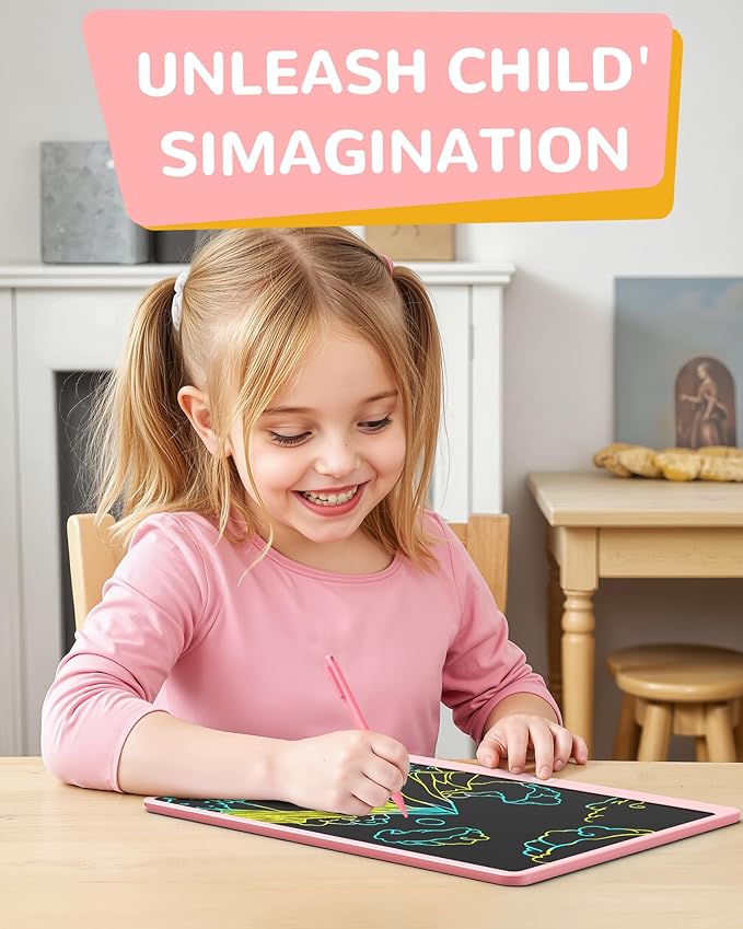 KOKODI LCD Writing Tablet, 16 Inch Colorful Toddler Doodle Board Drawing Tablet, Erasable Reusable Electronic Drawing Pads, Educational and Learning Toy for 3-6 Years Old Boy and Girls