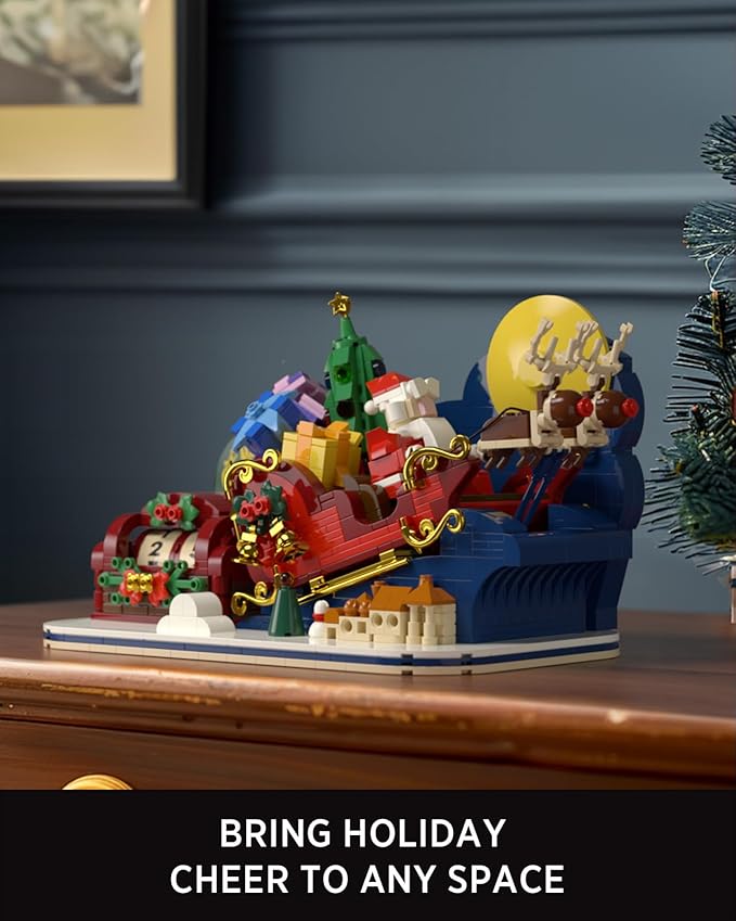 Nifeliz Christmas Countdown Building Set for Adults and Family, Christmas Decoration to Build Together, Holiday Collectible Gift for Home Décor and Office Décor (1022PCS, NF10295)