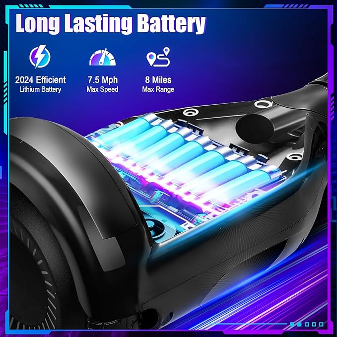 Self Balancing Scooters with Bluetooth & Corlorful LED Lights, Gifts for Kids & Adults & Girls & Boys, for All Ages