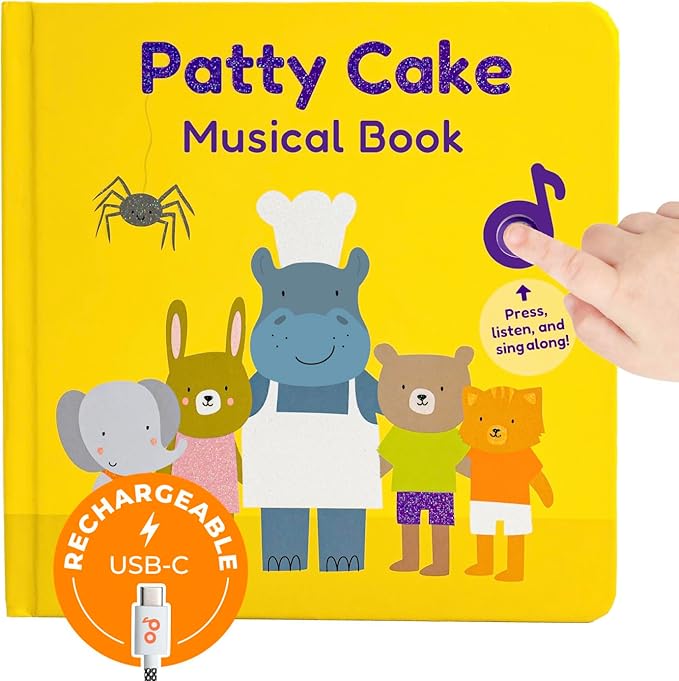 Cali's Books Patty Cake Nursery Rhymes - Interactive Books for 1 Year Old, Sound Book for Toddlers 1-3, Perfect 1 Year Old Girl, Musical Book for Toddlers, 6 Favorite Songs