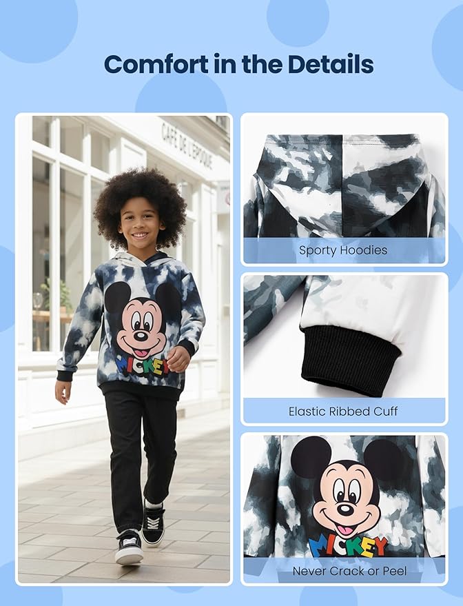Disney Lilo & Stitch Minnie Mickey Spiderman Frozen Elsa Boys/Girls Hoodie Sweatshirt Graphic Pullover Tops Toddler-Big Kid