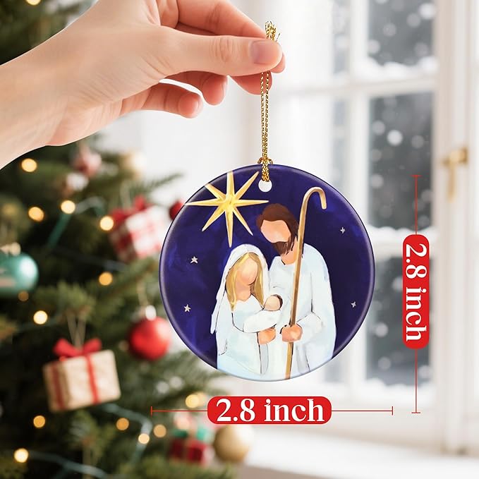 Nativity Ornaments, Christmas Ornaments: Christmas Tree Decorations, Holiday Decor, Stocking Stuffers, Gift Ideas, Xmas Gift, Christian Gifts & Religion Gifts