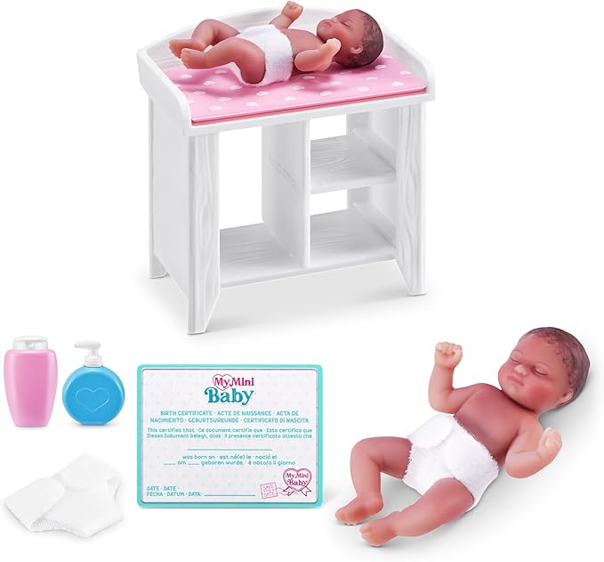 5 Surprise My Mini Baby Series 1 by ZURU, Collectible Mystery Capsule, Toy for Girls, Realistic Miniature Baby, Playset and Accessories