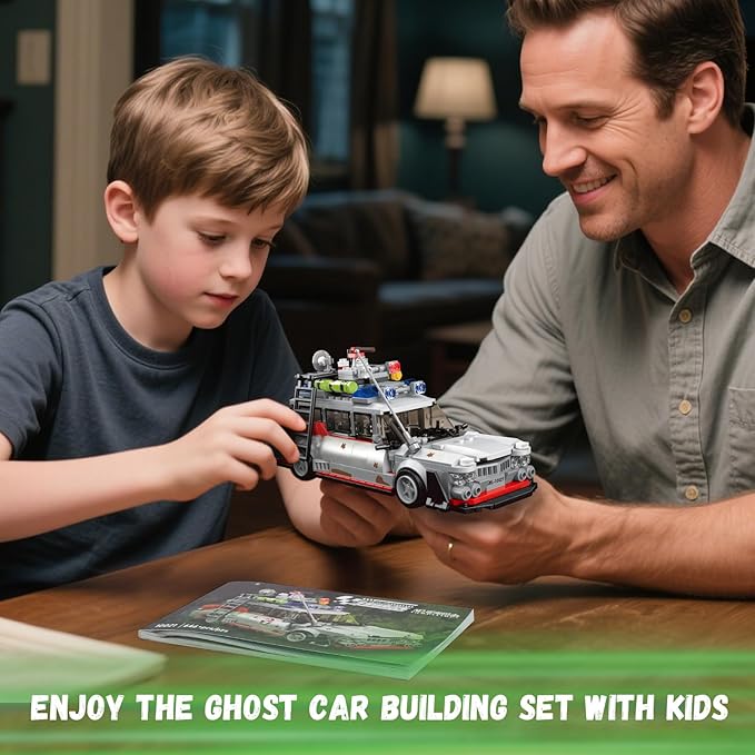 Ghost Car ECTO-1 Building Blocks Kit for Adults, Compatible with Lego Speed, Race Vehicle Building Toy for Kids Boys 8-14, Creative Christmas Birthday Gift for Ghost Bus Movie Fans (646 PCS)