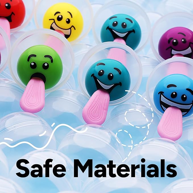 Capsule Vending Machine Round 500 pcs 2 inch - Gumball Machine Capsules Bulk Clear Container - Easter Basket Stuffers Birthday Gifts Pinata Stuffers DIY Craft Supplies - Clear Capsules Empty