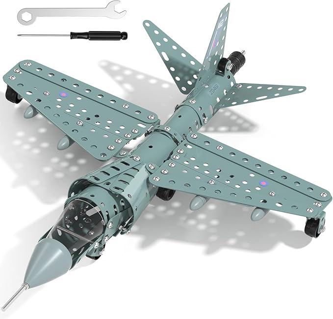 Model Airplane STEM Building Projects Toys - DIY Building STEM Projects Toys for Kids Boys Girls Ages 8-12-16, Assembly Science Kit Model Plane Birthday Gift Toys for Kids Boys 8 9 10 11 12 Years Old