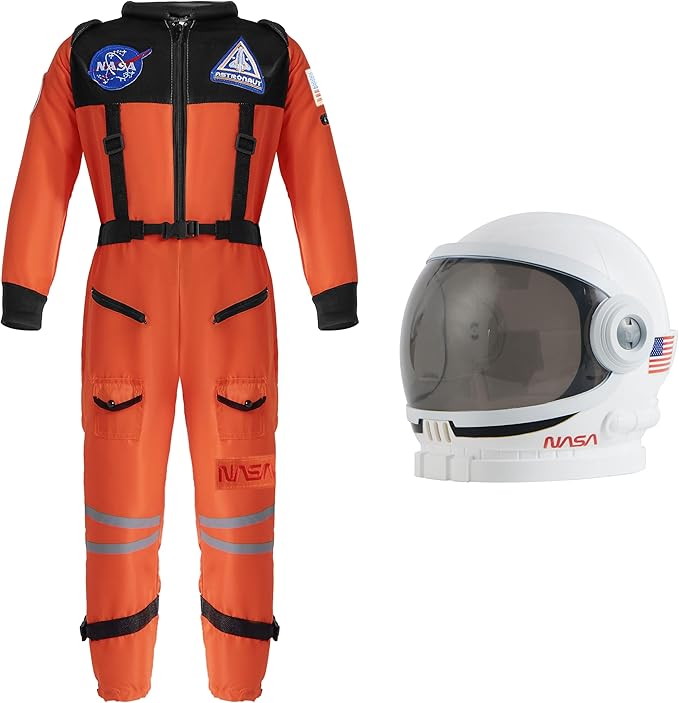 Spooktacular Creations Astronaut Costume with Helmet, Space Suit for Toddler, Kids Astronaut Halloween Costume for Cosplay