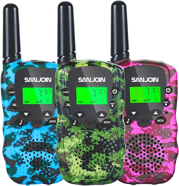 Walkie Talkies for Kids Toys for Boys Girls 4-6, 3 Miles Range Walkie Talkie to Camping, Outdoor 4 Year Old Girl Birthday Gifts for 3 4 5 6 7 Year Old Boy Girl Gifts Age 6-8 (Camo)