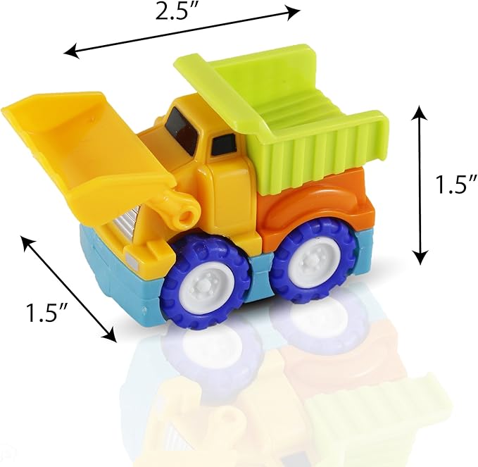 Construction Toy Trucks and Play Mat – Build & Play Vehicles with Foldable Mat & Storage Bag | Portable Travel Toy for Toddlers Kids Ages 2-5 | Easy Storage & Transport for Fun On-The-Go