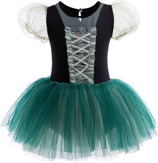 DYMCII Baby Girls Princess Ballet Dress Short Sleeve Leotards Skirted Tutu Dancewear Halloween Christmas Party Fancy Costume