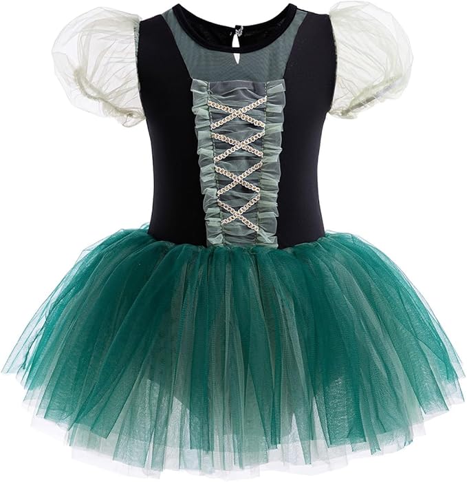 DYMCII Baby Girls Princess Ballet Dress Short Sleeve Leotards Skirted Tutu Dancewear Halloween Christmas Party Fancy Costume