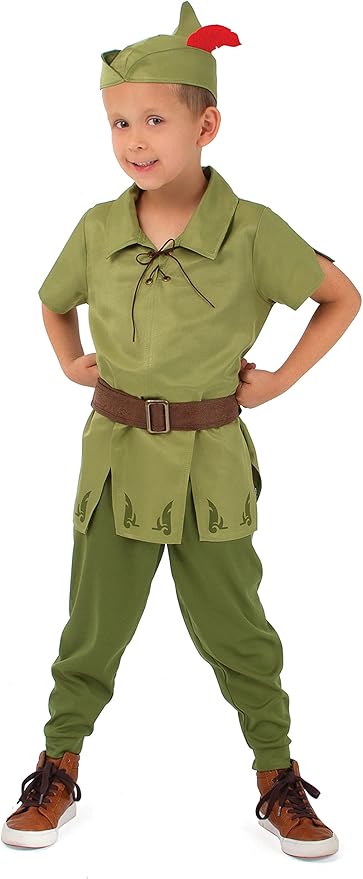 Little Adventures Child Peter Pan Costume - Machine Washable Pretend Play Outfit