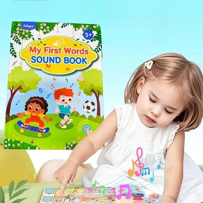 2025 My First Words Sound Book for Kids 3+ | 470+ Fun English Words & Interactive Themes | Talking Toy with Phonics, Games & Story Mode(Scene)
