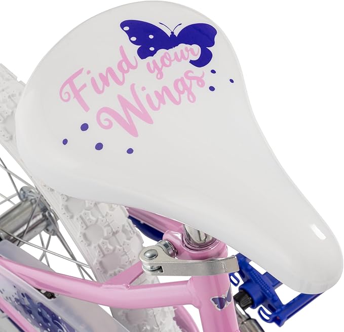 Huffy Illuminate Bike for Girls, 12/16/20 Inch Size Options, Ages 3+ Years Old, Removable Training Wheels (12" and 16" Only), Multiple Color Options, Easy Assembly, Streamers, Adjustable Seat, Durable