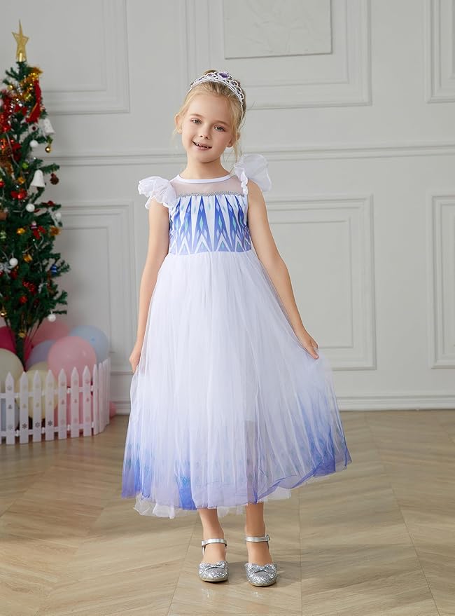 Girls Light Up Pricness Costume Kids Led Halloween Party Dress