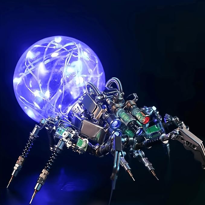 3D Metal Puzzle for Adults,spider Puzzle Building Set，3D Metal Model Kit, Brain Teaser Puzzles DIY Assembling for Stress Relief - High end Men's Gift