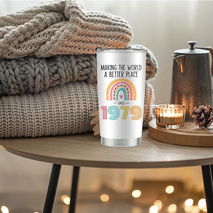 46th Birthday Gifts for Women, Tumbler 20 oz Stainless Steel Vacuum Insulated Tumblers, 1979 Birthday Gifts for Women, 46 Year Old Birthday Gifts, 46th Birthday Gift Ideas, 46th Birthday Tumbler