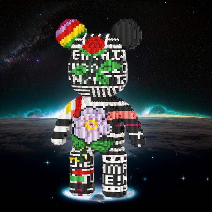 Bear Micro Mini Building Block Sets for Adults, No Compatible with Lego,6150PCS Building Toys for Home & Office Decor, MOC 3D Creative Model Gifts for Christmas