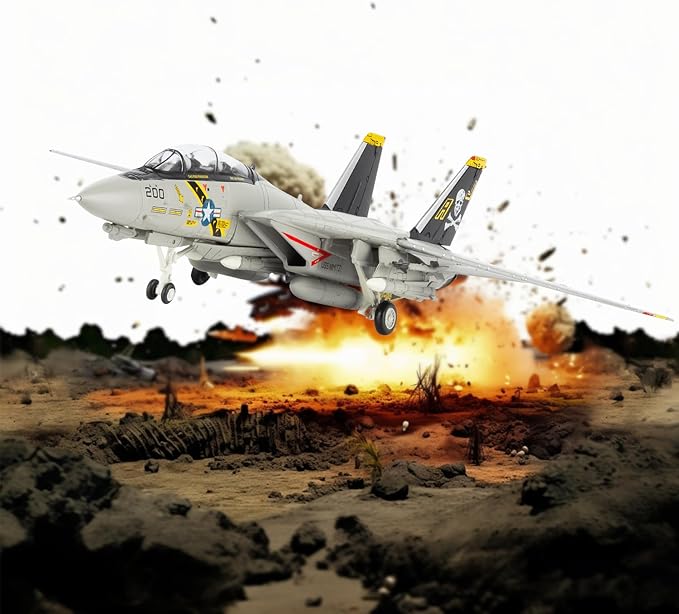 1/100 Fighter Jet Model F-14A Tomcat diecast Military Airplanes Aircraft kit for Collection and Display