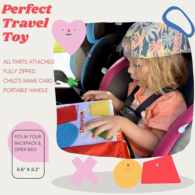 My Quiet Book - Busy Board for Toddlers 2-4, Sensory Toys with 10 Montessori Activities, Girl Toys, Books & Birthday Gifts