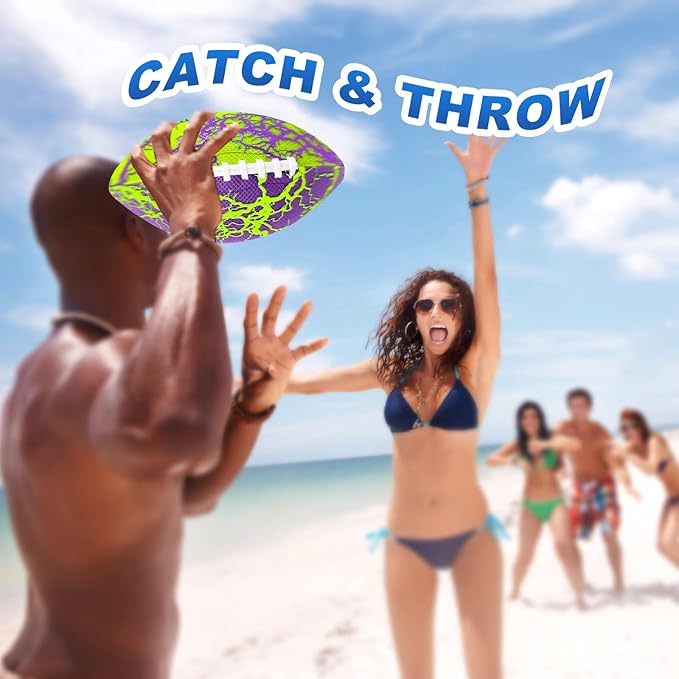 Jasonwell Pool Beach Water Football - Waterproof Football Strong Grip Fun Pool Toys Games for Swimming Pools Beach Lake Park Backyard Outdoor Play for Kids Children Teens Adults Family