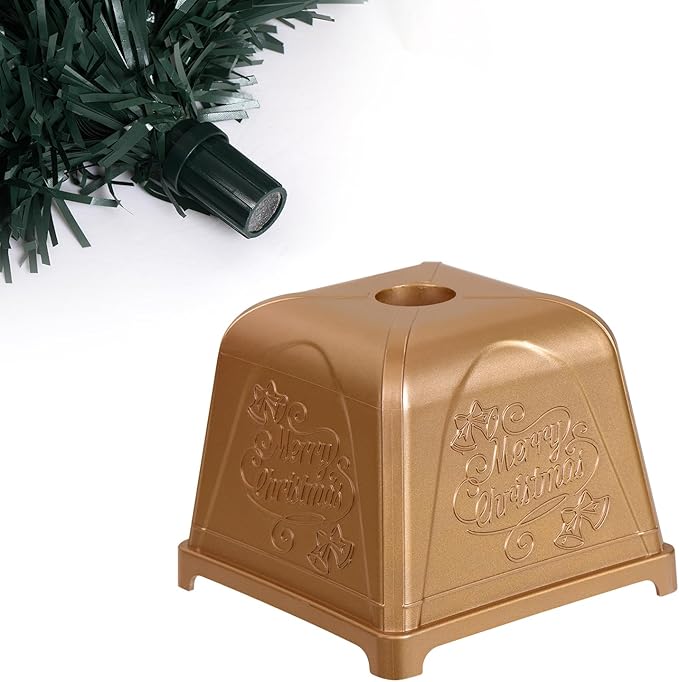 Pre-lit Mini Christmas Tree, Tabletop Artificial Fiber Optic Christmas Trees with Gold Base -24 Inch …