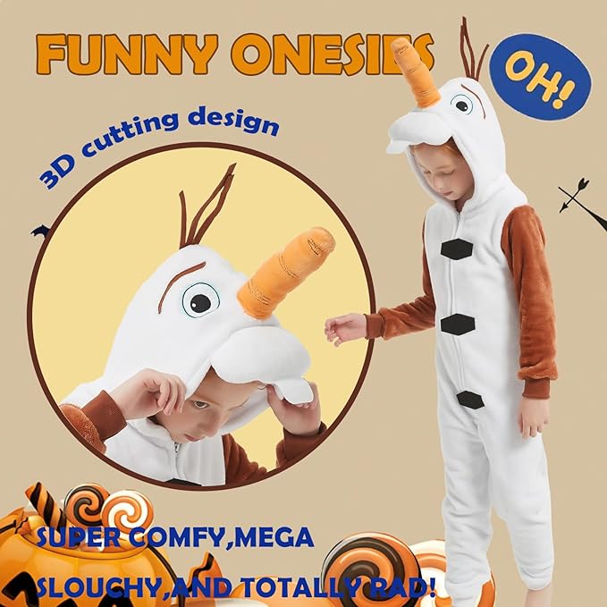 SWEETXIN Unise Kids Jumpsuit Cosplay Onesie One Piece Suit for Girls Boys Halloween Character Costume Dress Up Party