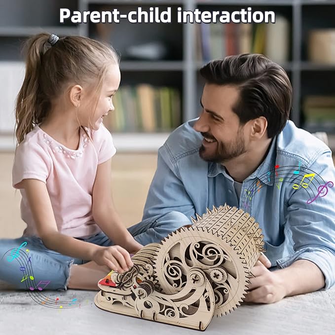 nicknack 3D Wooden Puzzles Model Kits for Adults Piano Mechanical Music Box Model Wooden Xylophone Toy