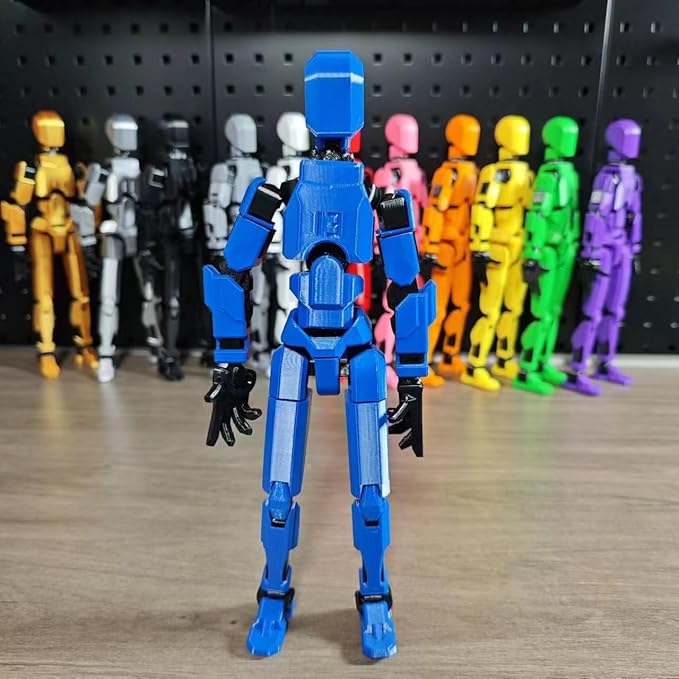 2025 New Assembly Completed-Titan 13 Action Figure,Dummy Robot 13 Action Figures Set,3D Printed Multi-Jointed Action Figures,Nova 13 Action Figure for Collectors Desktop Decorations (Blue)