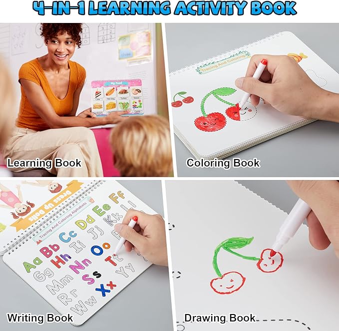 Huijing Toddler Activities Preschool Learning Busy Book - 29 Themes Binder Montessori Toys for Toddlers, Workbook Activity Autism Materials and Tracing Coloring