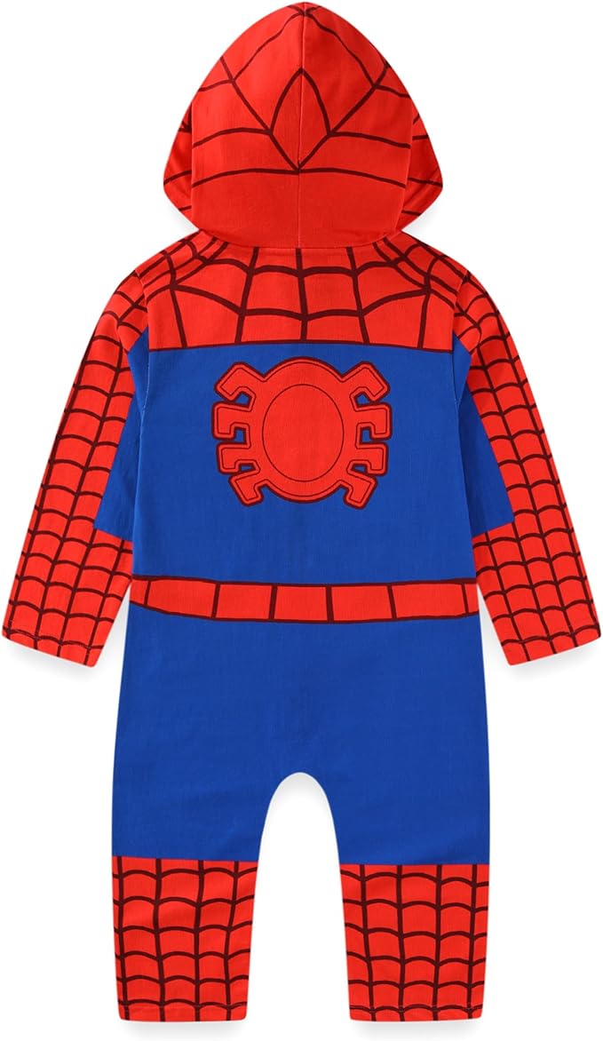 Marvel Spider-Man Boys Cosplay Hooded Coverall for Toddler
