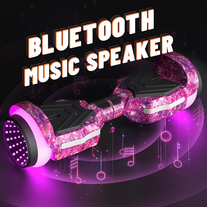 Scooter, Colorful LED Light-Up Wheels, Bluetooth Speakers and APP, Dual 250W Motors, 8.5 mph Max Speed & 8.5 Miles Max Range, Gifts for Kids Adults Girls Boys