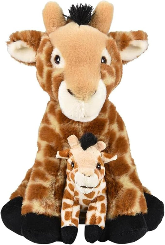 Mom and Baby Stuffed Animals for Boys & Girls, Safari Baby Shower Decorations, Nursery Decor, Zoo Animals for Toddlers, Quality Realistic Toys for Kids, Cute, Soft, Huggable, Squeezable (9.5" Giraffe)