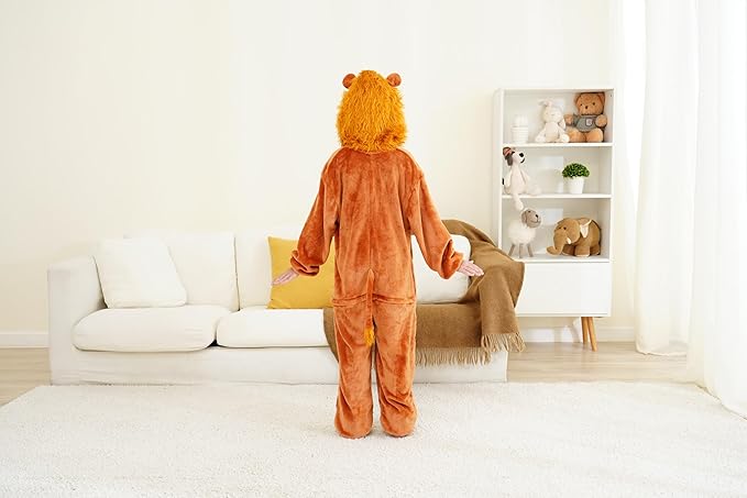 Unisex Adult Onesie Pajamas, Polar Fleece Cosplay Animal One Piece Halloween Costume Pajamas Homewear