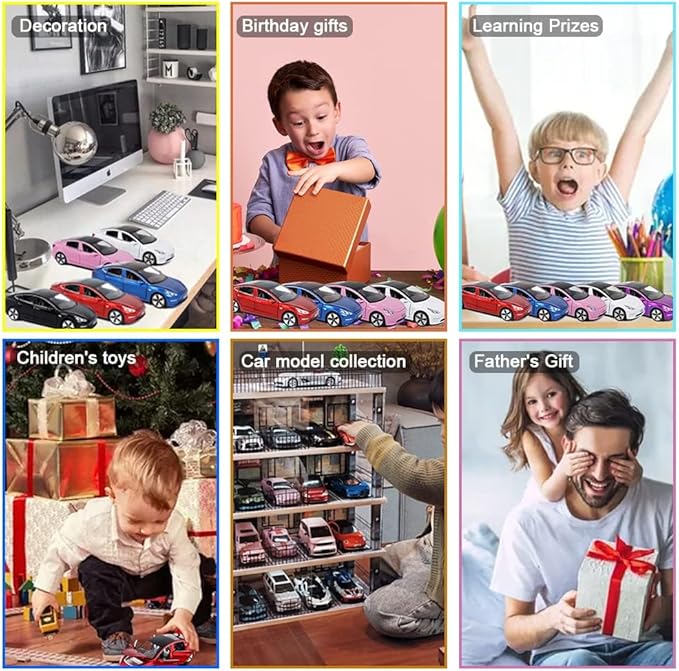 1:32 Scale Model 3 Alloy Car Model Diecast Toy Vehicles for Kids, car Model Toy，Pull Back Alloy Car with Lights and Music,Mini Vehicles Toys for Kids Gift ，Children Birthday Gift.(Pink)