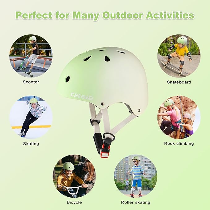 Kids Bike Helmet,Toddler Skateboard Helmets for Ages 2-3-5-8-14 Years Boys Girls，Adjustable Multi-Sport Bicycle Skateboarding Football Roller Skating Scooter Rollerblade Balance Bike Helmet