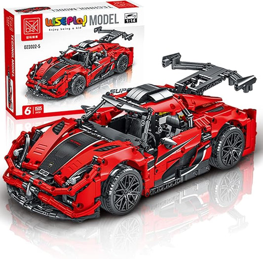 WISEPLAY Model Car Building Kits - Collectible Car Models Kits to Build - Technic Set 1:14 Scale 1505 Pieces - Great Birthday Gift for Adults, Teenagers and Kids