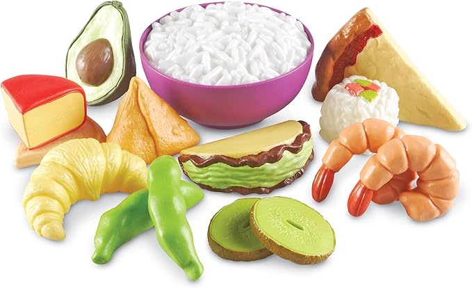 Learning Resources New Sprouts Multicultural Play Food Set - 15 Pieces, Ages 18+ Months Pretend Play Food for Toddlers, Preschool Learning Toys, Kitchen Play Toys for Kids