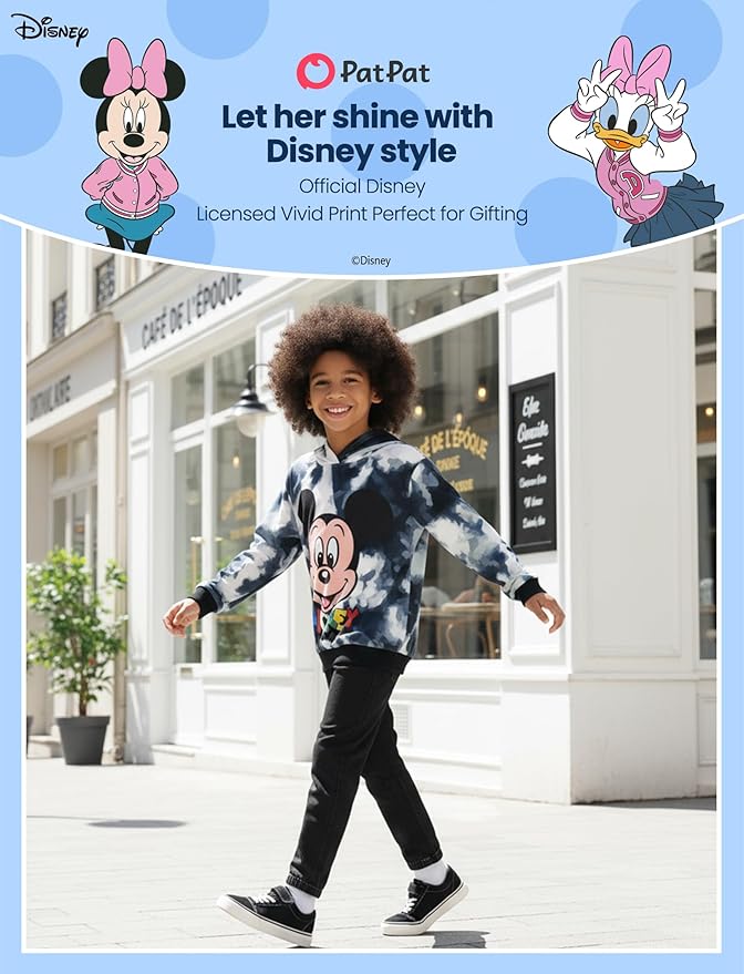 Disney Lilo & Stitch Minnie Mickey Spiderman Frozen Elsa Boys/Girls Hoodie Sweatshirt Graphic Pullover Tops Toddler-Big Kid