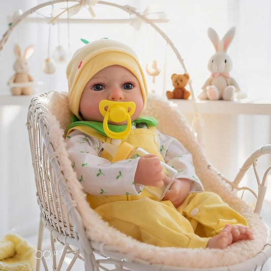 Lifelike Reborn Baby Dolls - 18 Inch Realistic Baby Girl Doll with Vinyl Full Body Newborn Baby Doll for Kids Age 3+