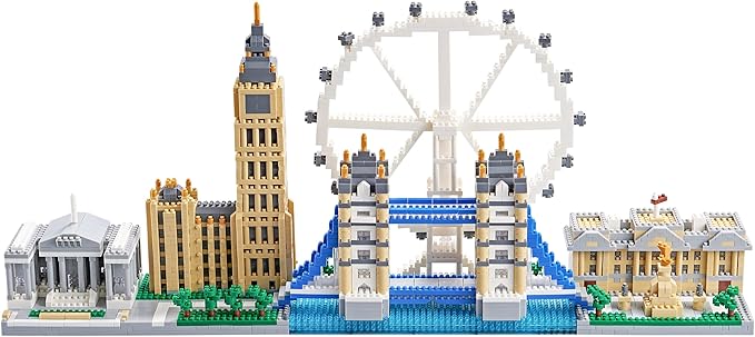 New Architecture London Skyline Building Set - Fun & Satisfying Model Kit with 3430pcs - Gift for Adults 14+ - Micro Mini Blocks