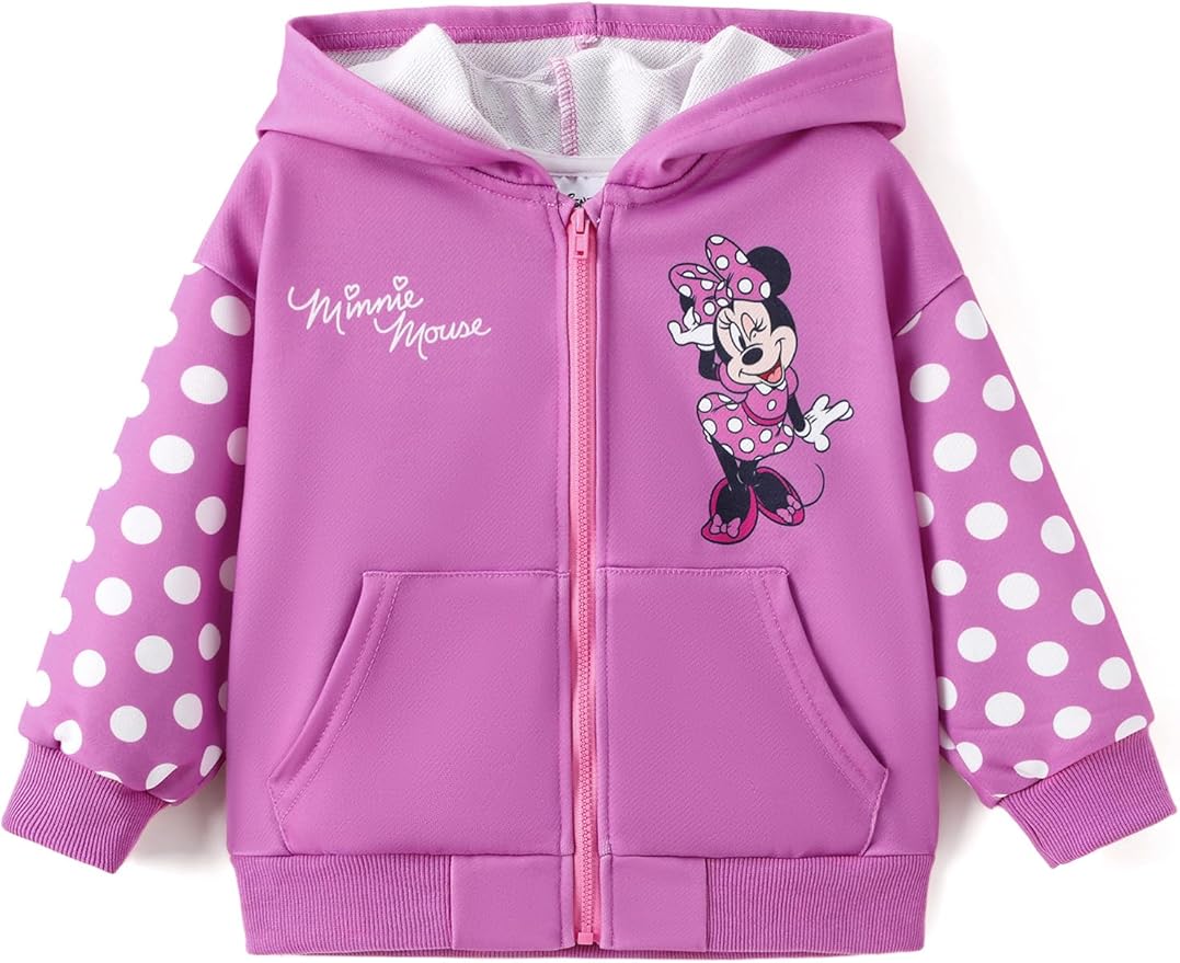Disney Frozen Stitch Princess Minnie Mickey Spiderman Girls/Boys Zip Up Hoodie Fall Zipper Sweatshirt Jacket Toddler-Big Kid