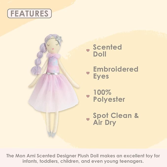 MON AMI Candy Scented Designer Plush Doll – 21”, Fun Adorable Stuffed Toy for Kids of All Ages, Use as Toy or Room Décor