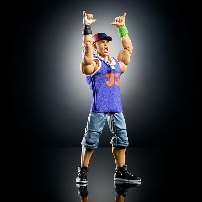 Mattel WWE Ultimate Edition John Cena 6-inch Action Figure & Accessories Set, 10+ Pieces Include Swappable Heads & Hands (Amazon Exclusive)