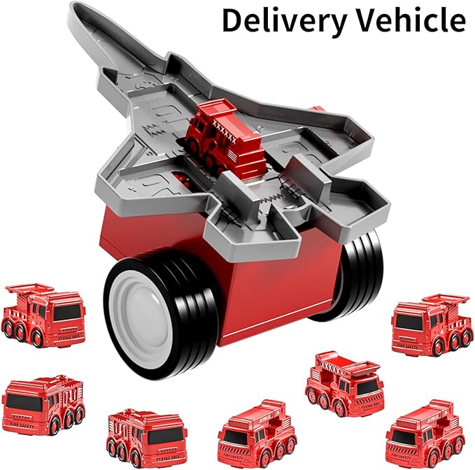 TEMI Kids Airplane Boy Toys for 3 4 5 Year Old Boys - Car Race Tracks for Kids Ages 3-5 with 8 Small Car Toys, Toddlers Educational Toy, Birthday Gifts for Boys 3-5, Birthday Gifts for Boys Girls 3-5