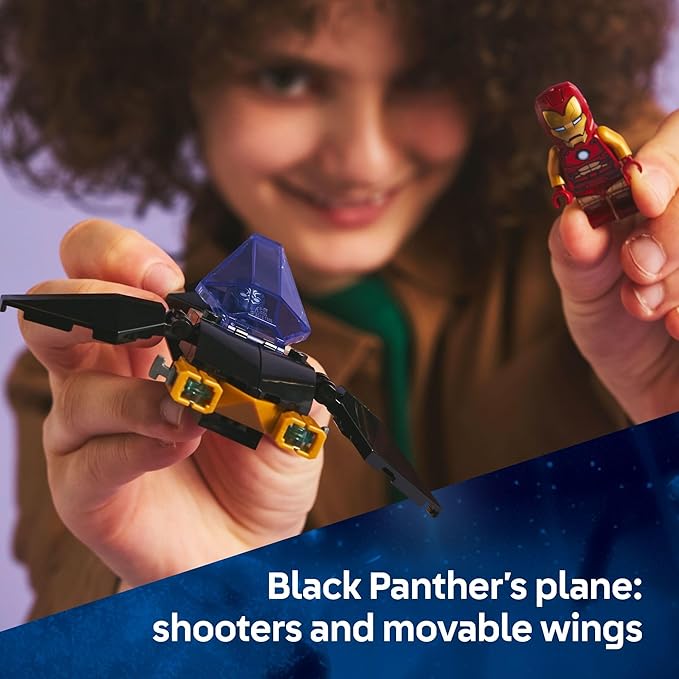 LEGO Marvel Iron Man Car & Black Panther vs. Red Hulk Building Toy - Marvel Superhero Toy for Kids, Boys and Girls, Ages 7+ - with 3 Minifigures - Gift Idea for Birthday - 76310